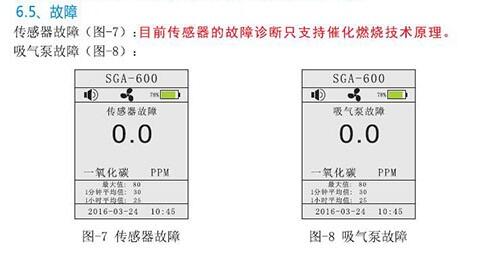 便攜式五合一氣體檢測(cè)儀故障診斷提示